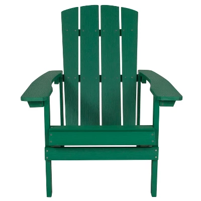 Flash Furniture Charlestown Commercial All-Weather Poly Resin Wood Adirondack Chair - Image 6