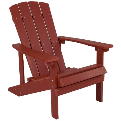 Flash Furniture Charlestown Commercial All-Weather Poly Resin Wood Adirondack Chair - Image 16
