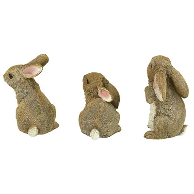 Design Toscano The Bunny Den, Garden Rabbit Statue: Set Of Six - Image 3