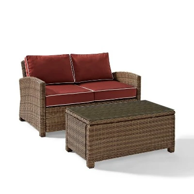Bradenton Outdoor Wicker Sofa & Coffee Table Set - Crosley - Image 10