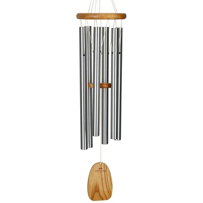 Woodstock Wind Chimes Signature Collection, Blowin' In The Wind Chime, 34'' Silver Wind Chime BWC - Image 2