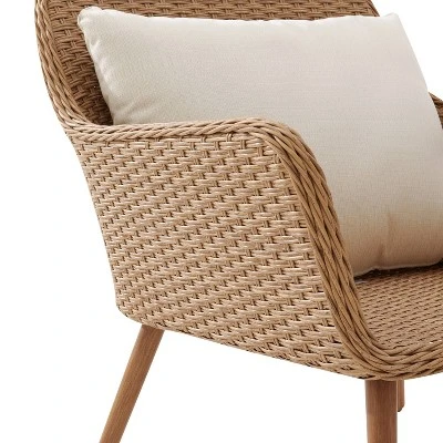 Landon 2pc Outdoor Wicker Chair Set - Beige - Crosley - Image 6