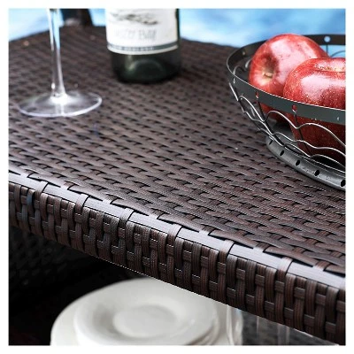 Crosley Palm Harbor Outdoor Wicker Bar Cart - Image 5