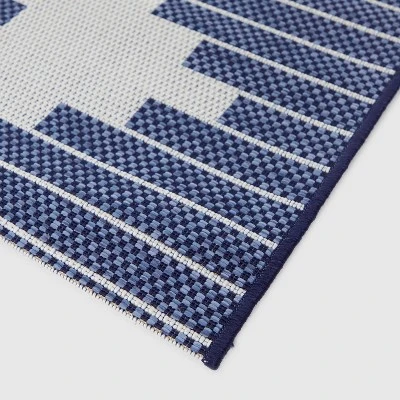 Victor Striped Trellis Rectangular Indoor/Outdoor Rug - Balta Rugs - Image 3