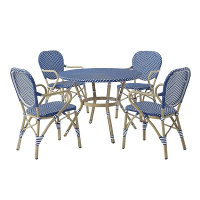 Denny Round Patio Table - Blue - MiBasics - Image 2