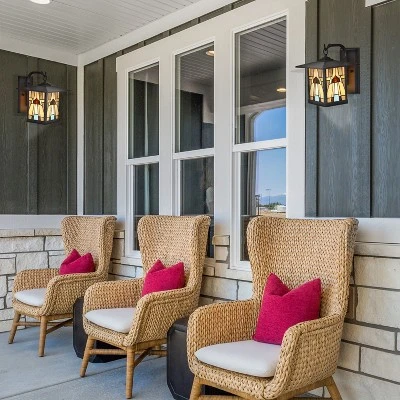 11.75" 1-Light Mona Mission Style Outdoor Wall Lantern Sconce Bronze - River Of Goods - Image 6