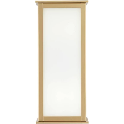 John Timberland Modern Outdoor Wall Light Fixture Warm Gold 12 3/4" Milky White Glass Shade For Exterior Barn Deck House Porch Yard Patio Outside Home - Image 6