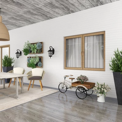 48" Wide Planter Rustic Iron Bicycle Inspired Flower Cart Brown - Olivia & May - Image 14