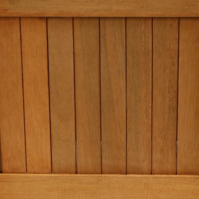 Sunnydaze Decor Sunnydaze Outside Meranti Wood Outdoor Planter Box With Teak Oil Finish For Garden, Porch And Patio - 16" Square - Image 3