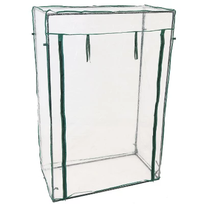 Sunnydaze Decor Sunnydaze Outdoor Deluxe Portable Large Potted Plant And Starter Tomato Plant Greenhouse With Roll-Up Door - Clear - Image 5