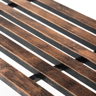 Evergreen Metal Coneflower Bench - Image 4