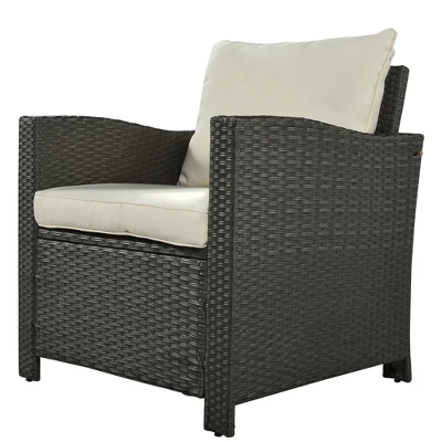 6 PCS Patio Outdoor Rattan Sectional Sofa Set, Conversation Seating Group With Cushions-ModernLuxe - Image 11