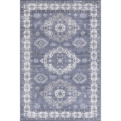 NuLOOM Frida Persian Medallion Machine Washable Indoor/Outdoor Patio Area Rug - Image 12