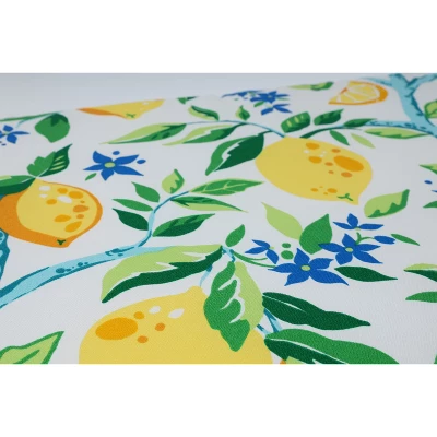 Outdoor/Indoor Loveseat Cushion Lemon Tree Yellow - Pillow Perfect - Image 2