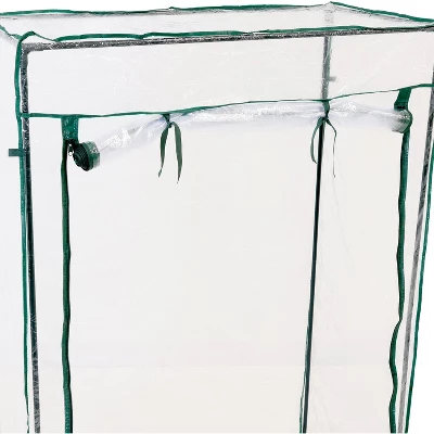 Sunnydaze Decor Sunnydaze Outdoor Deluxe Portable Large Potted Plant And Starter Tomato Plant Greenhouse With Roll-Up Door - Clear - Image 2