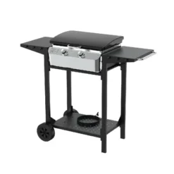 Nexgrill 300-0015 2 Burner Griddle Cart With Spatula - Black