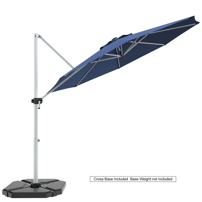 Costway 11' Patio Cantilever Offset Umbrella 360 Degrees Rotation Aluminum Tilt - Image 15