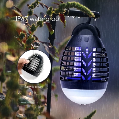 Dartwood Outdoor Bug Zapper - Waterproof, USB Rechargeable And Battery Powered Mosquito Killer, Insect Trap And Fly Swatter (2-4 Packs) - Image 3