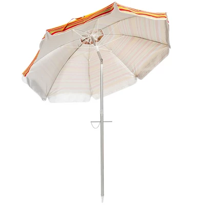 Costway 6.5FT Patio Beach Umbrella Sun Shade Tilt Carry Bag - Image 8