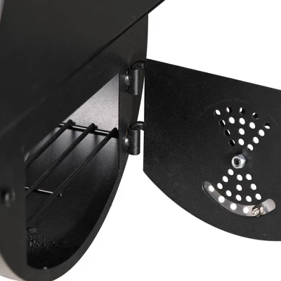 Captiva Designs E02GR006 Offset Charcoal Smoker - Black - Image 5