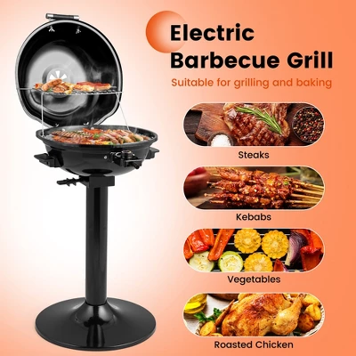 Costway 1600W Electric BBQ Grill With Warming Rack, Temperature Control & Grease Collector - Image 6