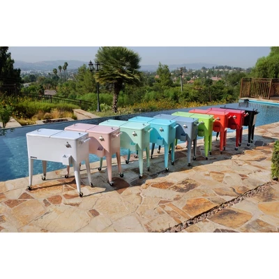 80qt Portable Rolling Patio Cooler - Permasteel - Image 10