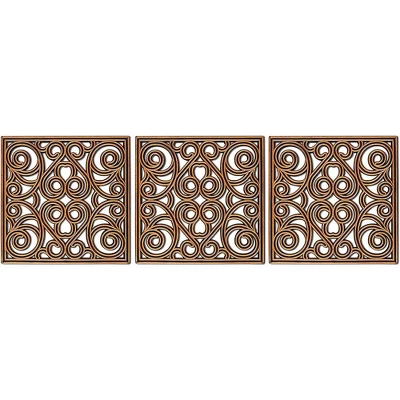 BirdRock Home Rubber Stepping Stone Tiles - 12 X 12" - Set Of 3 - Copper - Image 4