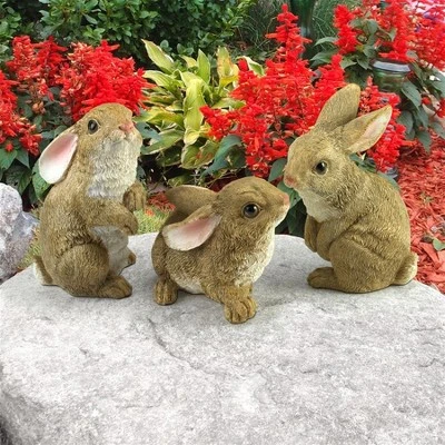 Design Toscano The Bunny Den, Garden Rabbit Statue: Set Of Six - Image 5