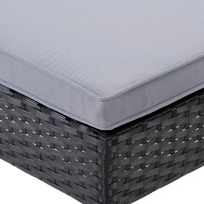 Parksville Patio Bar Set With Cushions - Black/Gray - CorLiving - Image 5