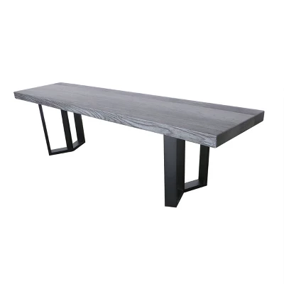 Verona Lightweight Concrete Dining Bench - Gray - Christopher Knight Home