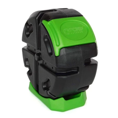 FCMP Outdoor RC2000WB-GRN 19-Gal 2.5 Cu Ft Plastic Resin Single Chamber Half Size Rolling Composter Outdoor Rotating Garden Compost Bin - Image 5