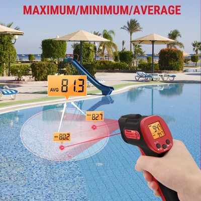 ThermoPro TP30W Digital Infrared Thermometer Gun Non Contact Laser Temperature Gun For Pizza Oven, Grill Swimming Pool, Construction And More - Image 3