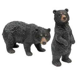Design Toscano Walking And Standing Black Bear Statues: Set Of Two