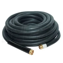 Apache 98108806 75 Foot Industrial Rubber Garden Water Hose With Heavy Duty MGHT X FGHT Brass Fittings And 1 Bend Restrictor, Black (4 Pack)