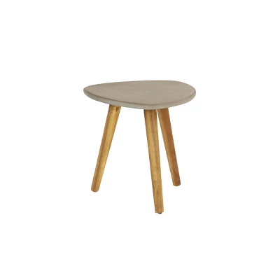 16"x16" Mid-Century Wood Outdoor Accent Table Gray - Olivia & May - Image 2