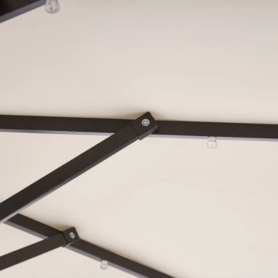 9' X 9' Solar LED Patio Umbrella With Tilt Adjustment And Crank Lift Beige - Wellfor - Image 6