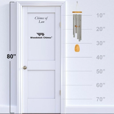 Woodstock Wind Chimes Signature Collection, Chimes Of Lun, 36'' Silver Wind Chime LWS - Image 3