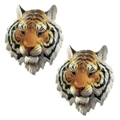 Design Toscano Indochinese Tiger Wall Sculpture: Set Of Two