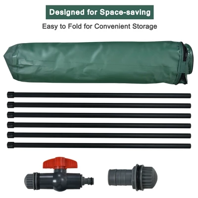 Costway 60 Gallon Portable Rain Barrel Collapsible Tank Water Collector Spigot Filter - Image 8