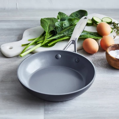 GreenPan Valencia Pro 8" Frypan Vibrant Silver