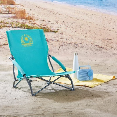 Maui And Sons Comfort Sling Back Bag Beach Camping Picnic Chair Teal