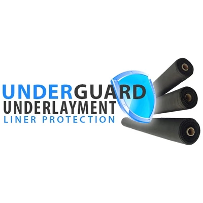 UnderGuard 5 Foot Wide Polypropylene Nonwoven Geotextile Underlayment Protective Liner For Koi Ponds, Water Features, And Landscaping, 50 Foot Roll