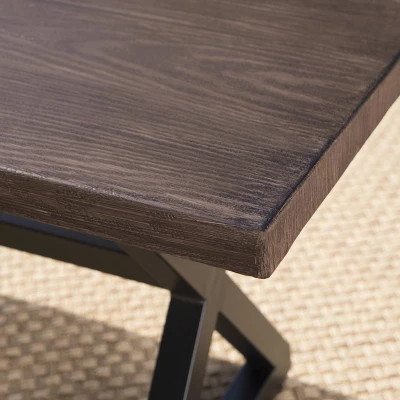 Rolando 2pk Aluminum Outdoor Patio Dining Bench - Brown - Christopher Knight Home - Image 2