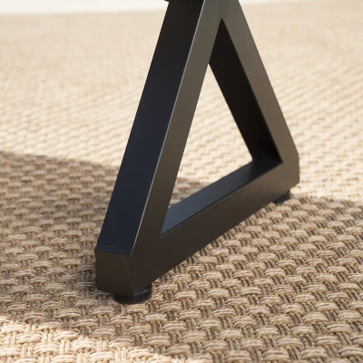 Rolando 2pk Aluminum Outdoor Patio Dining Bench - Brown - Christopher Knight Home - Image 3