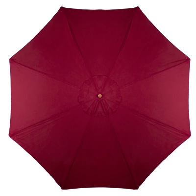 Northlight 8.5ft Outdoor Patio Market Umbrella With Wooden Pole, Burgundy - Image 2