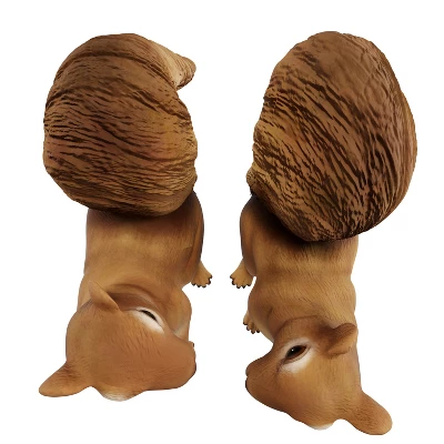 Nature Spring Resin Squirrel Garden Statues - Outdoor Decor Animal Figurines - Set Of 2 - Image 2