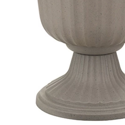 Southern Patio Large 14 Inch Outdoor Home Lightweight Resin Utopian Urn Flower Planter Pot For Entryways And Backyard Patios, Stone - Image 2
