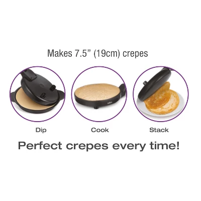 Salton Corded Crepe Maker - Black - Image 3
