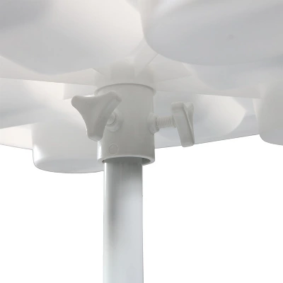 Sunnydaze Decor Sunnydaze Outdoor Drink And Snack Table With Tray Slots And 4 Cup Holders For Beach Umbrella Poles - White - Image 2