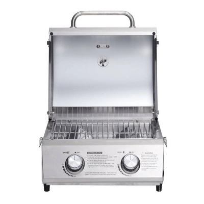 2-Burner Portable Tabletop Stainless Steel Propane Gas Grill Model 13742 - Monument Grills - Image 5